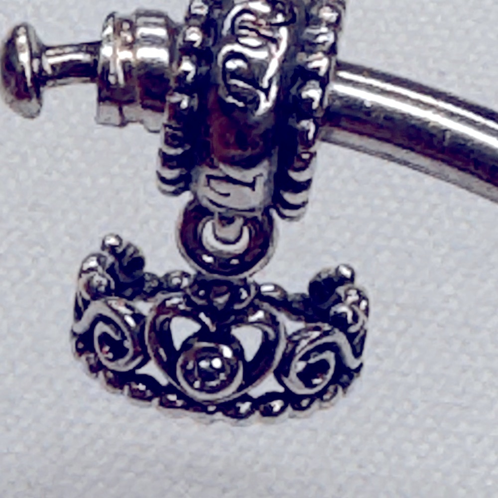 Genuine Pandora Tiara My Princess Dangle  Silver Crown Charm